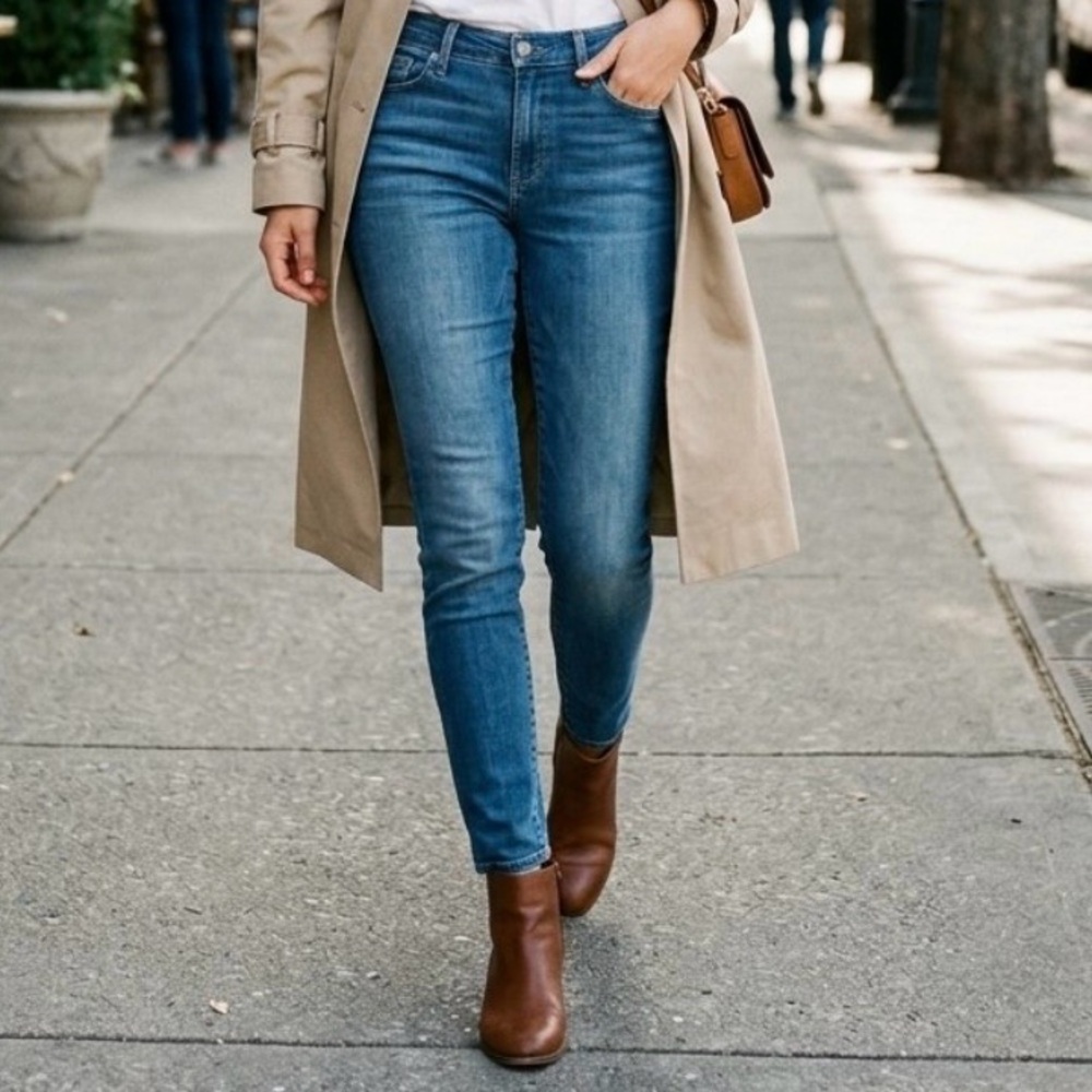 Ann Taylor Skinny Jeans in Medium Blue Wash